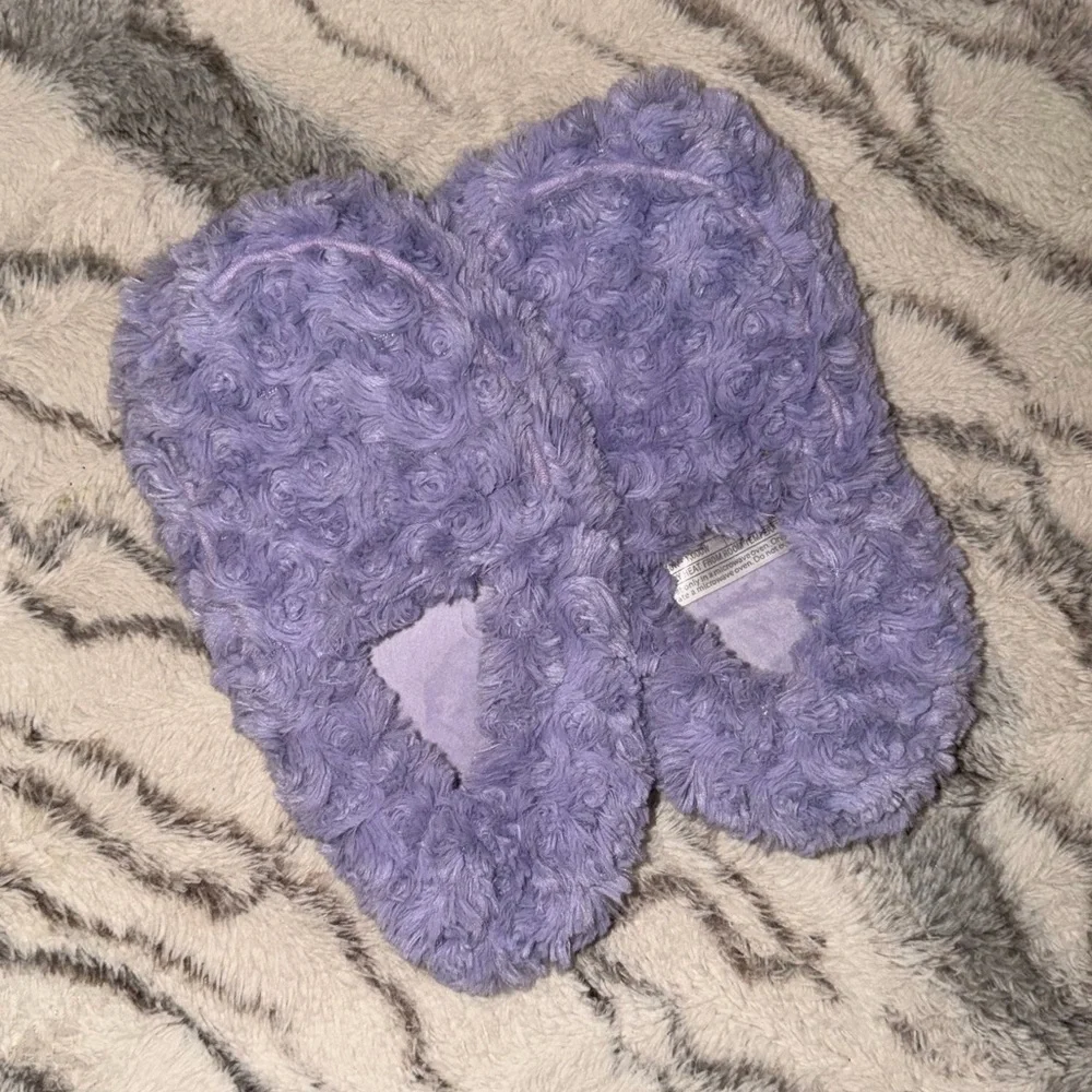 Curly Purple Slippers Warmies💜